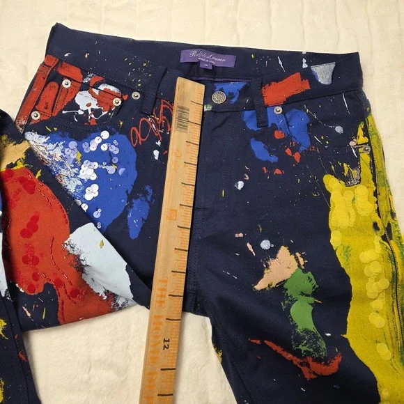 Ralph Lauren Purple Label Embellished 750 Straight Ankle Jeans Womens 28 $1990 - Picture 11 of 11